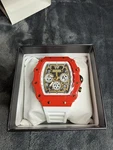 Invicta X Activa Men With Skeleton Dial White Red 44.3M Brand New. Fixed Price $49.99.