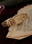 Vintage Style Gold Bracelet Women Square Roman Dial Elegant Wristwatch. Fixed Price $39.99.
