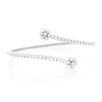 Rachel Koen Diamond Flexible Flower Bangle Bracelet 14K White Gold 3.15CTTW. Fixed Price $6921.24.