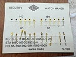 Vintage Bulova Hands On Card BOAC,CBAC,11AC 1080 1090 2452 Felsa 4000 Glow. Fixed Price $100.00.