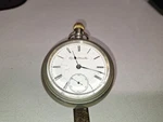 Elgin B.w. Raymond Pocket Watch Silver Case 17 Jewels Manual Roman Numeral Dial. Fixed Price $175.00.