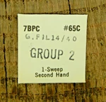 Genuine Bulova 7BPC Fil 14/40 Sweep Second Hand Watch Part 65C New Old Stock. Fixed Price $19.99.