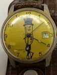 Mr. Peanut Swiss Made Wrist Watch - Wind Up With Date Register Not Working. Fixed Price $24.99.