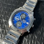 Seiko Chronograph V657-9060 Japan Stainless Steel Watch Blue Dial New Battery. Fixed Price $140.00.