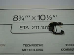 Eta 211.101; Rare, New, Original Circuit #4000 For High Grade Swiss Watches.. Fixed Price $51.00.