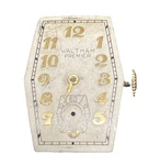 Vintage Waltham 750B Watch Movement 17 Jewels Gold Numbered Dial Repair F8687. Fixed Price $18.99.