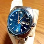 Edox ACAPULCO202 Daydate Automatic Watch Blue Dial Orange Hands Men. Fixed Price $311.91.