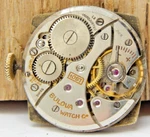 Vintage 1953 Bulova 10BT 15 Jewel Wrist Watch Movement With Dial Crown Hands. Fixed Price $39.00.