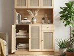 70.9IN Tall Wooden Modern Storage Cabinets With Open Compartment For Kitchen. Fixed Price $84.72.