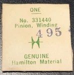 Nos Genuine Hamilton 14/O Winding Pinion 331440 Grades 980A 980B 982M. Fixed Price $11.99.