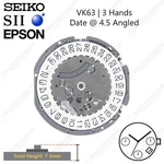 Genuine Seiko Sii Epson VK63 Watch Movement Japan Hands, Date 4.5 Angled. Fixed Price $29.99.