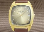 Eterna 3003 Gp/ss Tonneau Automatic 35MM Gold Dial Date Men's Watch. Fixed Price $570.00.