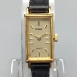 Pulsar Womens Watch 13MM Gold Tone Dial Black Leather Y434-5090 New Battery. Fixed Price $59.49.