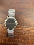 Vintage 1950S Wittnauer Black Crosshair Dial 32MM Dress Watch 10K White Gold Pl. Fixed Price $169.00.
