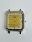 Vintage Citizen Quartz Square Watch Runs New Battery Crown Cap Missing. Fixed Price $15.00.