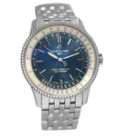 Breitling Navitimer A17325 Chronometer Blue Dial Date Steel 38MM Unisex Complete. Fixed Price $3557.75.