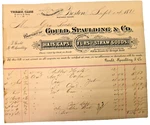 1881 Billhead Gould, Davenport & Spaulding Boston Mass.,to Geo. Pease $46.59. Fixed Price $9.95.