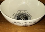 Wedgwood Compass Rose Bowl Nautical Shreve Crump Low Boston 7.5X3.5 Black. Fixed Price $77.93.