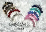 Natural Crystal Quartz Crown, Dyed Tiara,. Fixed Price $25.00.