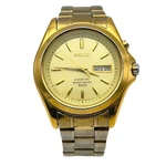 Seiko Kinetic 5M63-0B90 Two-tone Gold Men's Watch Runs Briefly Needs Service. Fixed Price $80.56.