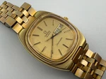 Vintage Omega 196.0086 Gold Plated Day/date Tv Dial Quartz Cal 1345 - 35 Mm. Fixed Price $690.00.