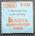 Nos Bulova 10AUC Watch Replacement Mainspring With Safety / Bridle Part# 53S. Fixed Price $9.99.