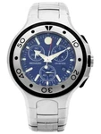 Movado Series 800 Blue Dial Chronograph Stainless Steel Men Watch 2600020. Fixed Price $1395.00.