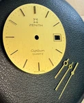 Zenith Captain Quartz Champagne Dial 26MM; Gold Hands Black Stripe. Fixed Price $64.36.