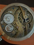 Vintage 44.4MM Hy Moser & Cie Pocket Watch Movement, Runs But Needs Mainspring. Fixed Price $120.00.