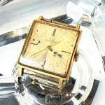 Vintage Glycine Gold Square Case Manual Wind Movement Men's Watch For Parts. Fixed Price $90.32.
