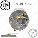 Genuine Eta 961.102 / 961.101 Watch Movement Swiss 3 Hands. Fixed Price $54.95.