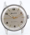 Bulova Self Winding 10AUC Swiss 17J Stainless Watch, 33MM 16MM Lug, Runs (bm). Fixed Price $99.95.