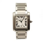 Cartier Tank Francaise 28MM Steel Silver Dial Automatic Men Watch 2302 W51002Q3. Fixed Price $3999.00.
