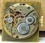 Vintage Buren 17 Jewel Men's Wrist Watch Movement With Dial, Hands Crown. Fixed Price $39.00.