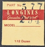 New Longines Genuine Material Cal. 294 - Part #577 Jumper For 24HR Wheel. Fixed Price $19.99.