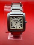 Cartier Tank Francaise 2302 Automatic Stainless Steel 28MM. Fixed Price $2890.00.