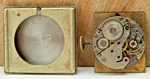 Vintage Hallmark 21 Jewel Men's Wrist Watch Movement With Case Back & Black Dial. Fixed Price $39.00.