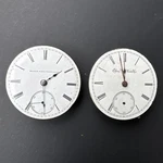 2 Elgin Pocket Watch Movements Lot 1893 Grade 96 18S 7J & 1887 13 11J. Fixed Price $50.00.