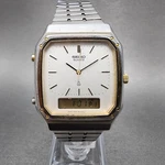 Seiko Analog Digital Watch Men 32MM White Dial Two Tone Alarm H449-5150 Parts. Fixed Price $24.99.