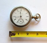 See Video: Vintage Pocket Watch Illinois 18S Transition Kw Sw Lever Model 2 Usa. Fixed Price $199.95.