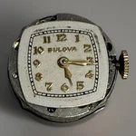 Estate Fresh Bulova Vintage Cushion Watch W/ Gold Arabic Dial & Hands!. Fixed Price $75.00.