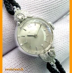 Vintage 1950S Ladies Lecoultre Solid 14K White Gold Original Dial Diamonds Watch. Fixed Price $980.00.