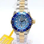 Invicta Women's Pro Diver Swiss Ronda Blue Mother Pearl Watch Two Tone 30MM. Fixed Price $84.99.