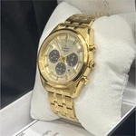 Orient Chronograph Quartz Gold Tone Men's Wristwatch Analog Date Indicator. Fixed Price $340.00.