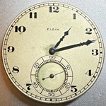 12 Size 1925 Elgin 7J Gr 303 Pocket Watch Movement Dial Hands Parts Repair E-19. Fixed Price $17.99.