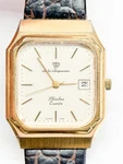 Jules Jurgensen Slimline Quartz 29MM Ladies Goldtone Date Japan 102. Fixed Price $45.00.