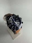 Seiko 7T62-0LC0, Men Sportura Chronograph Watch With Leather Band!. Fixed Price $120.00.