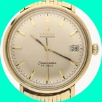 Vintage Omega Seamaster Deville Automatic Date Beads Of Rice Bracelet Watch 34MM. Fixed Price $1430.30.