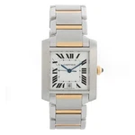 Cartier Tank Francaise W51005Q4 2302 Large 2-TONE Steel & Gold Automatic Watch. Fixed Price $4500.00.
