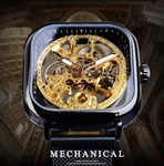 Forsining Mens Black Automatic Mechanical Steampunk Mesh Watch Great Gift Idea. Fixed Price $53.00.